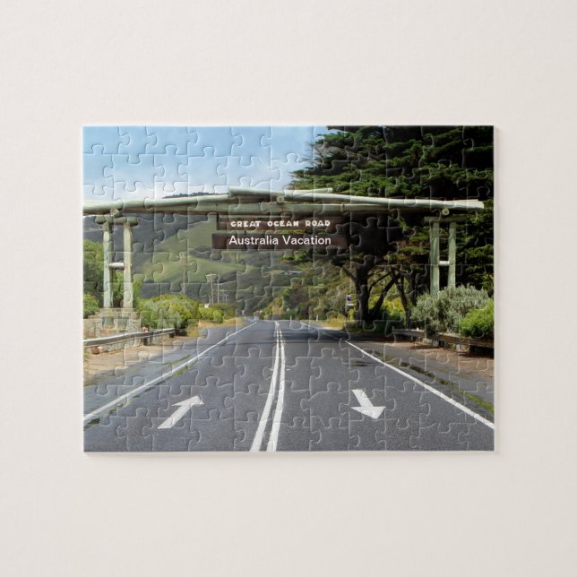 Puzzle Route personnalisable d'océan de l'Australie (Horizontal)