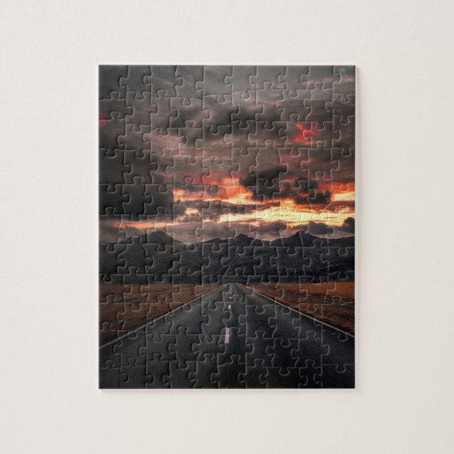 Puzzle Route vers Mountain Sunset (Vertical)