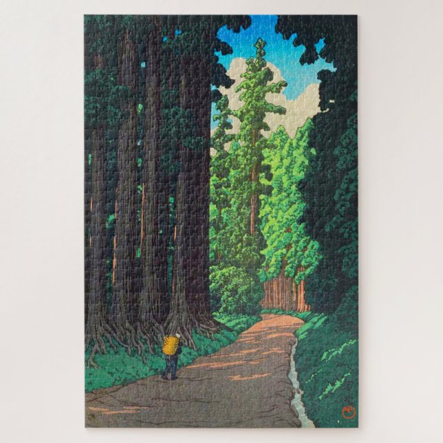 Puzzle Route vers Nikko par Kawase Hasui Art japonais (Vertical)