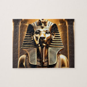 Puzzle **"Royal Roar : Le Lion Pharaon Doré"**