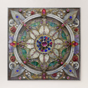 Puzzle Ruby, Amethyst, Sapphire et Pearl Mandala