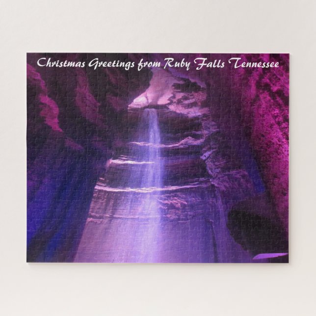 Puzzle Ruby Falls Tennessee. voeux de Noël (Horizontal)