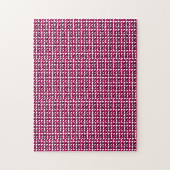 Puzzle Ruby Gemstone Art, Rouge (Vertical)