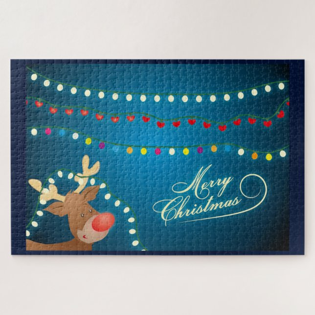 Puzzle Rudolph et les lumières de Noël (Horizontal)