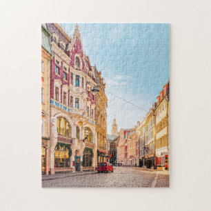 Puzzle Rue de la vieille ville Riga Lettonie