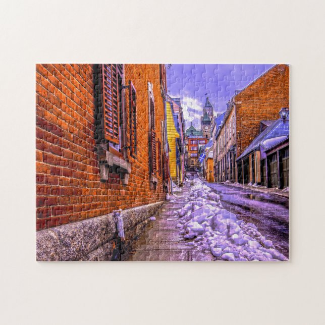 Puzzle Rues de la vieille ville de Québec. (Horizontal)