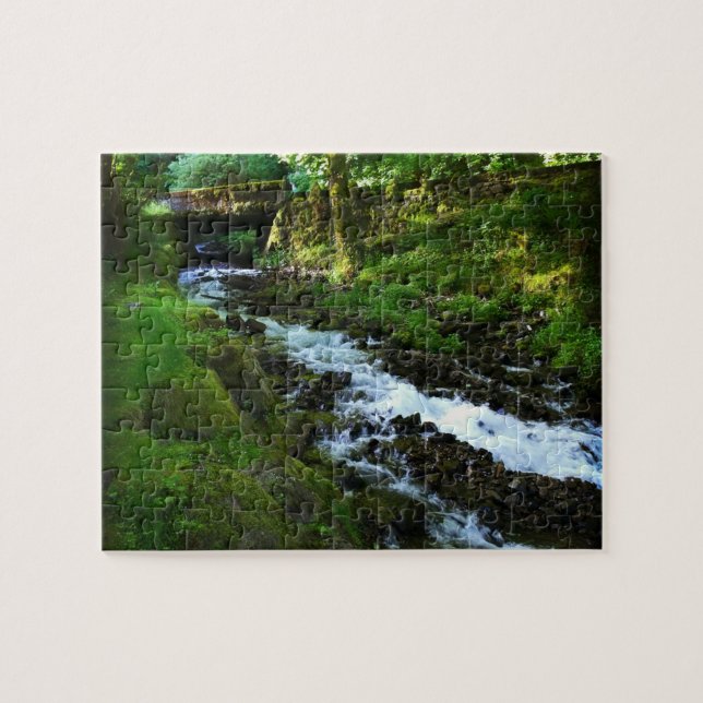 Puzzle Runoff de Wahkeena Falls, Oregon (Horizontal)