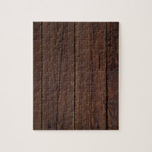 Puzzle Rustic Dark Brown Wood Wooden Fence Country Style