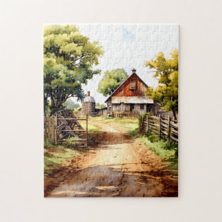 Puzzle rustique de ferme