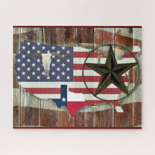 Puzzle Rustique Texas Lone Star Texas Long Horn