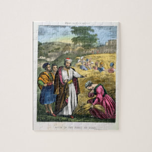 Puzzle Ruth dans le domaine de Boaz, d'une bible imprimé