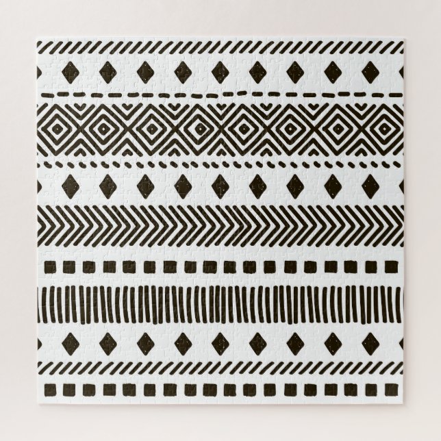 Puzzle Rythmes tribaux : Motifs géométriques ethniques (Vertical)