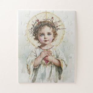 Puzzle Sacré Coeur Enfant Jésus Vintage Religieux