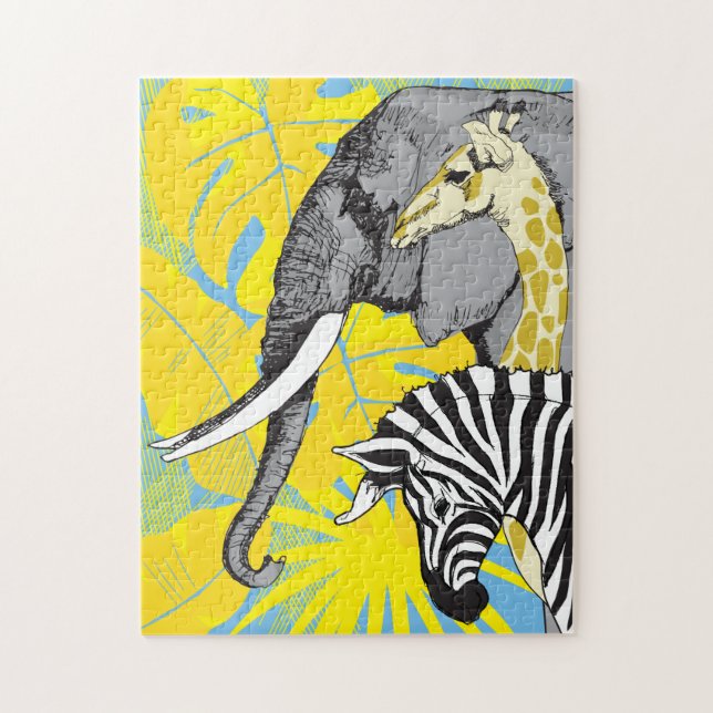 Puzzle Safari 11x14 pour les personnes aveugles (Vertical)