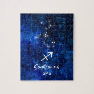 Puzzle Sagittaire Zodiac Constellation Galaxie Monogramme