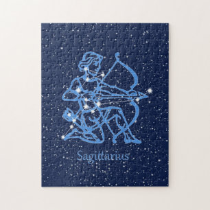 Puzzle Sagittarius Constellation & Zodiac Signe avec étoi