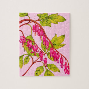 Puzzle saigner les coeurs fleurs imprimer