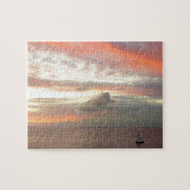 Puzzle Sailboat de Sunset Beautiful (Horizontal)