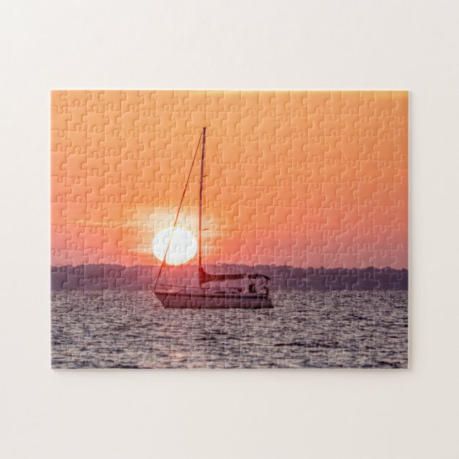 Puzzle Sailboat Sunrise (Horizontal)
