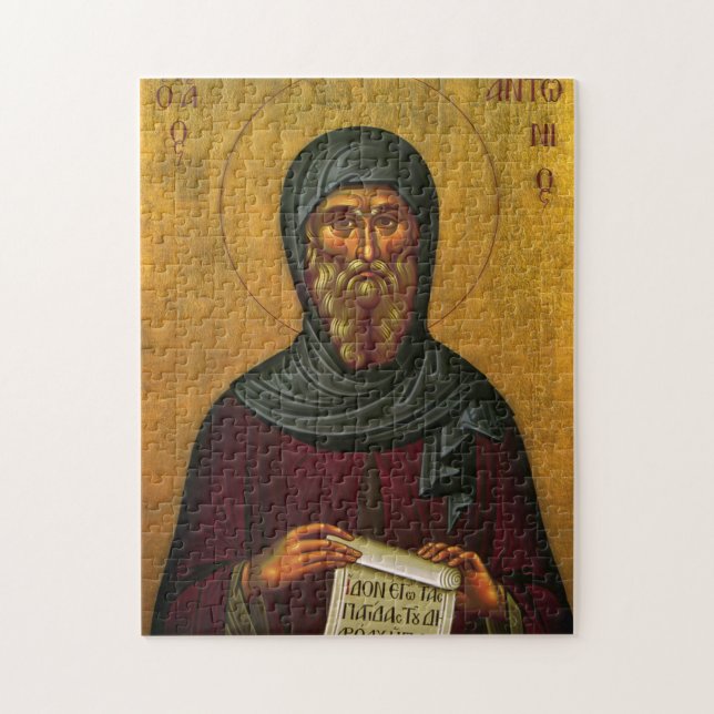 Puzzle Saint Antoine la grande icône chrétienne orthodoxe (Vertical)
