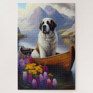 Puzzle Saint Bernard à la pagaie : Une aventure Pittoresq