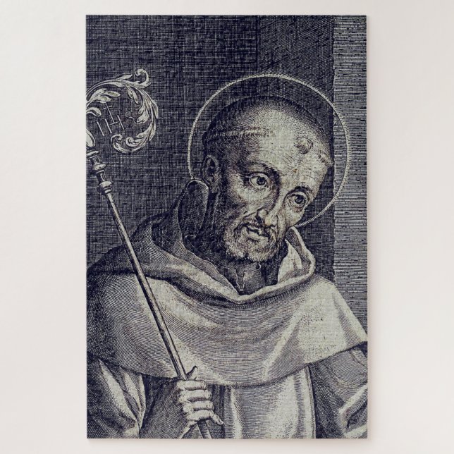 Puzzle Saint Bernard de Clairvaux Docteur melliflu Art (Vertical)