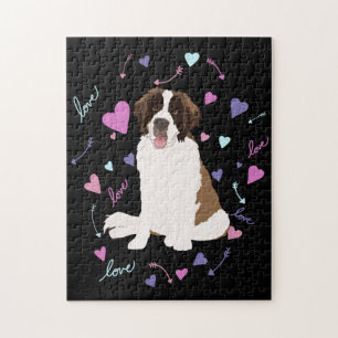 Puzzle Saint Bernard Valentines 