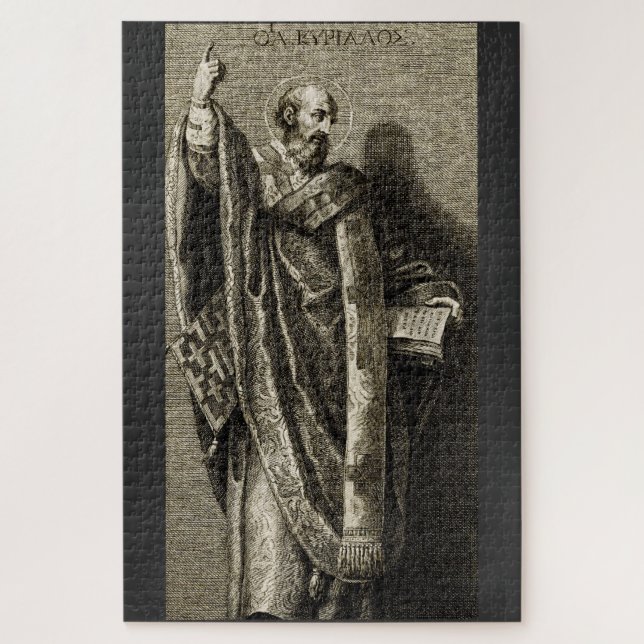 Puzzle Saint Cyrille de Jérusalem Art Graphique Sacré (Vertical)