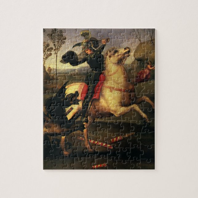 Puzzle Saint Georges combattant le Dragon de Raphaël Sanz (Vertical)