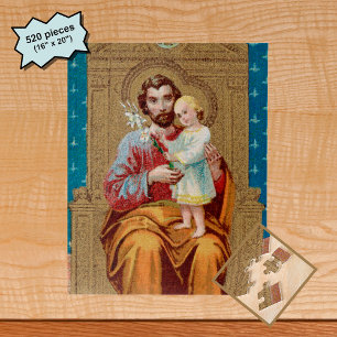 Puzzle Saint Joseph intronisé avec l'enfant Jésus