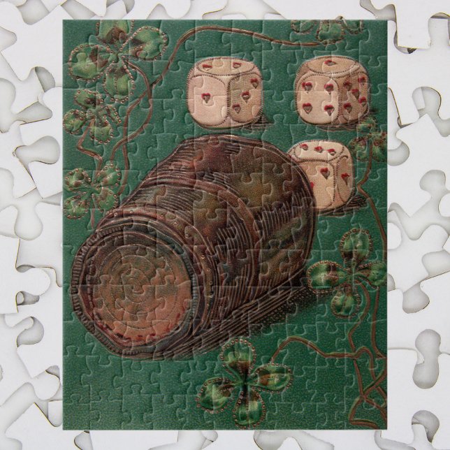 Puzzle Saint-Patrick vintage, Chance Irlande dés (Créateur téléchargé)