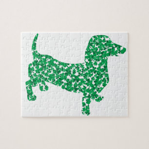 Puzzle Saint Patrick's Day Dachshund