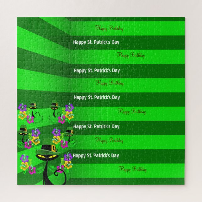 Puzzle Saint Patrick's Day Joyeux anniversaire Jigsaw Puz (Vertical)