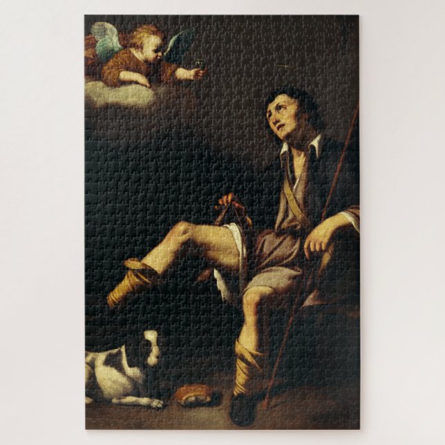 Puzzle Saint Roch et l'Ange par Guy François (Vertical)