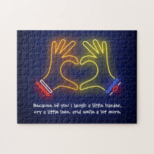 Puzzle Saint-Valentin à cause de vous néon