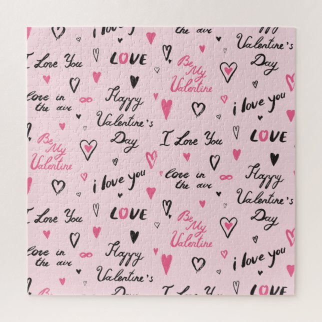 Puzzle Saint-Valentin : Arrière - plan "Je t'aime". (Vertical)