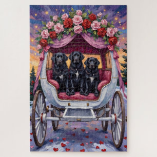 Puzzle Saint-Valentin Chien Terre-Neuve