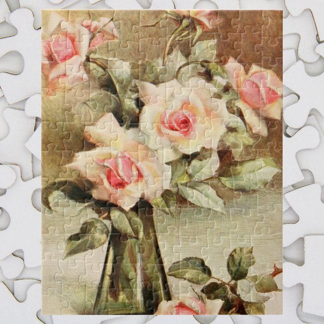 Puzzle Saint-Valentin d'amour romantique Roses roses (Créateur téléchargé)