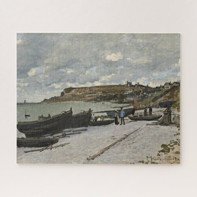 Puzzle Sainte-Adresse de Monet - Bateaux Mer Ciel nuageux (Horizontal)