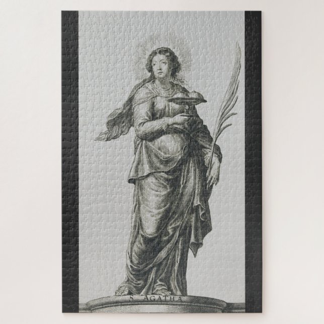 Puzzle Sainte Agathe de Sicile Grâce Volcanique Art (Vertical)