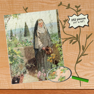Puzzle Sainte Claire d'Assise Arrosant des Fleurs (M 065)