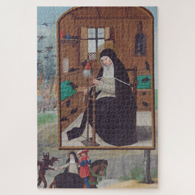 Puzzle Sainte Gertrude de Helfta par Simon Bening (Vertical)