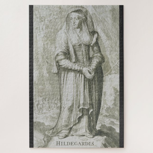 Puzzle Sainte Hildegarde de Bingen Art Mystique Médiéval (Vertical)