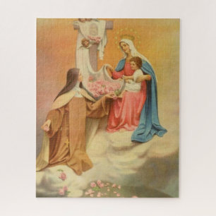 Puzzle Sainte-Thérèse Vierge Marie Enfant Rose de Jésu