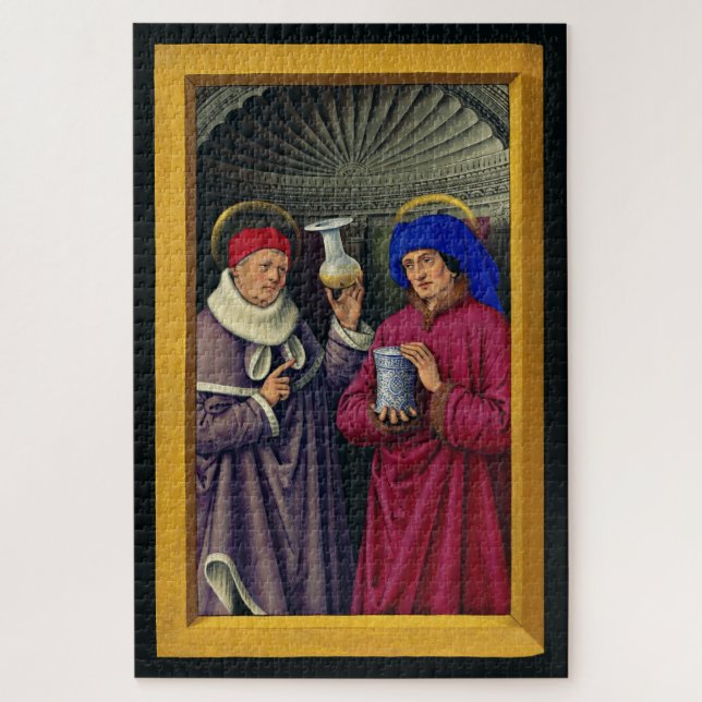 Puzzle Saints Cosmas et Damian par Jean Bourdichon (Vertical)