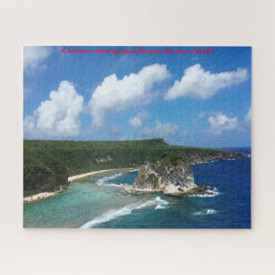 Puzzle Saipan Îles Mariannes. Vœux de Noël