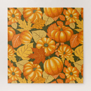 Puzzle Saison d'automne Halloween Citrouille Motif