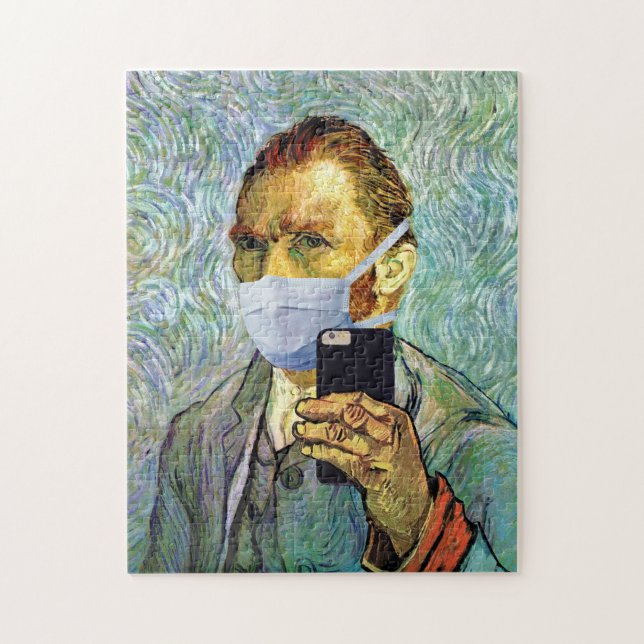 Puzzle Saison de grippe Van Gogh Autoportrait avec masque (Vertical)