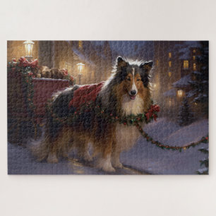Puzzle Saison de Noël du Shetland Sheepdog