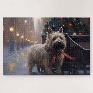 Puzzle Saison Festive de Noël à Cairn Terrier